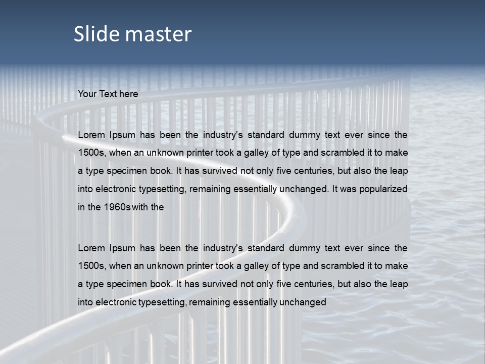 Railing Over The Water PowerPoint Template