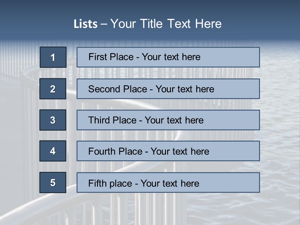 Railing Over The Water PowerPoint Template