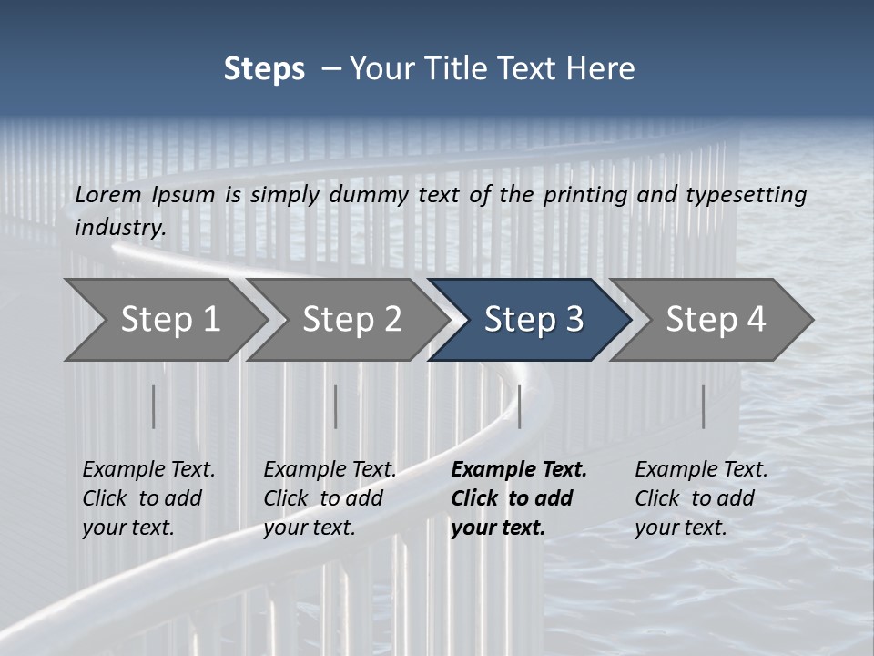 Railing Over The Water PowerPoint Template