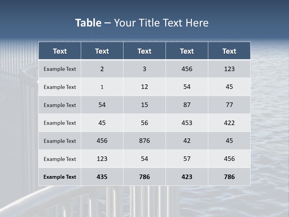 Railing Over The Water PowerPoint Template