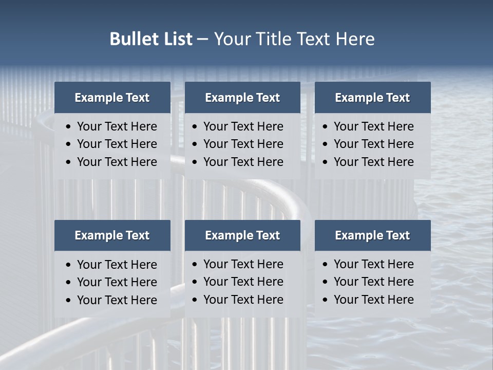 Railing Over The Water PowerPoint Template