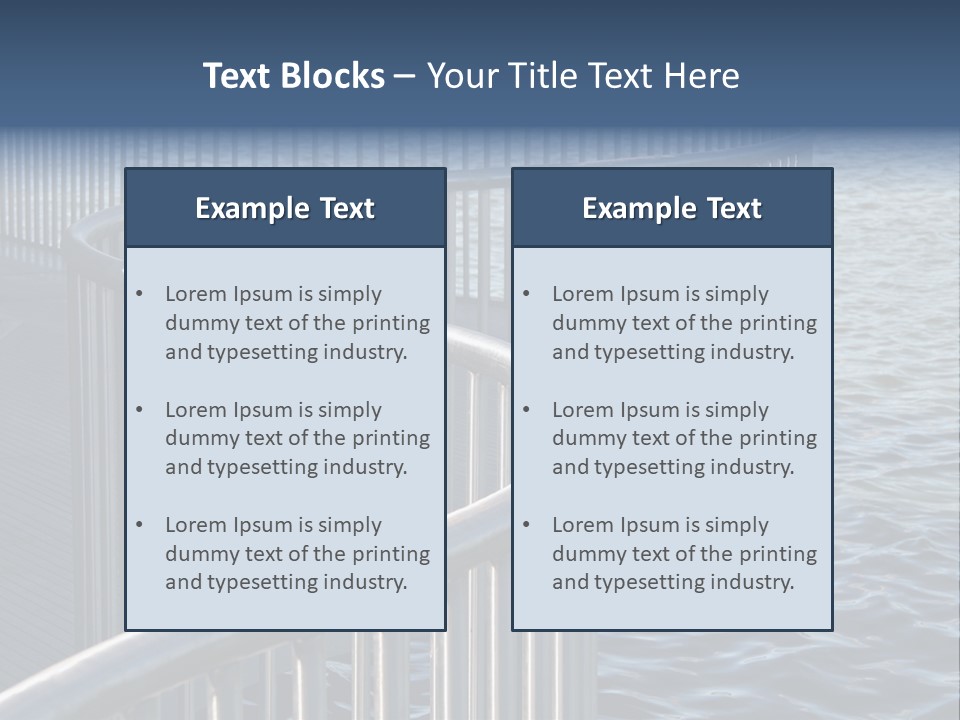 Railing Over The Water PowerPoint Template