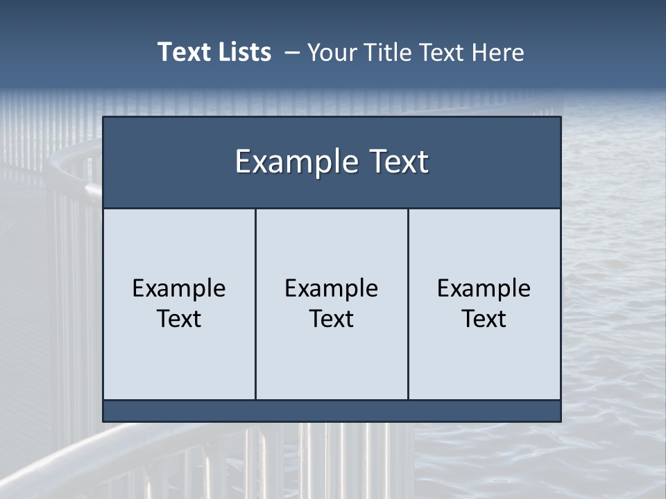 Railing Over The Water PowerPoint Template