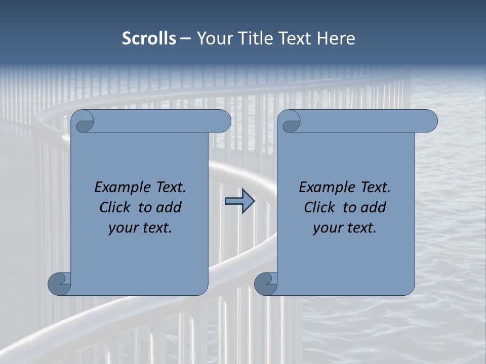 Railing Over The Water PowerPoint Template