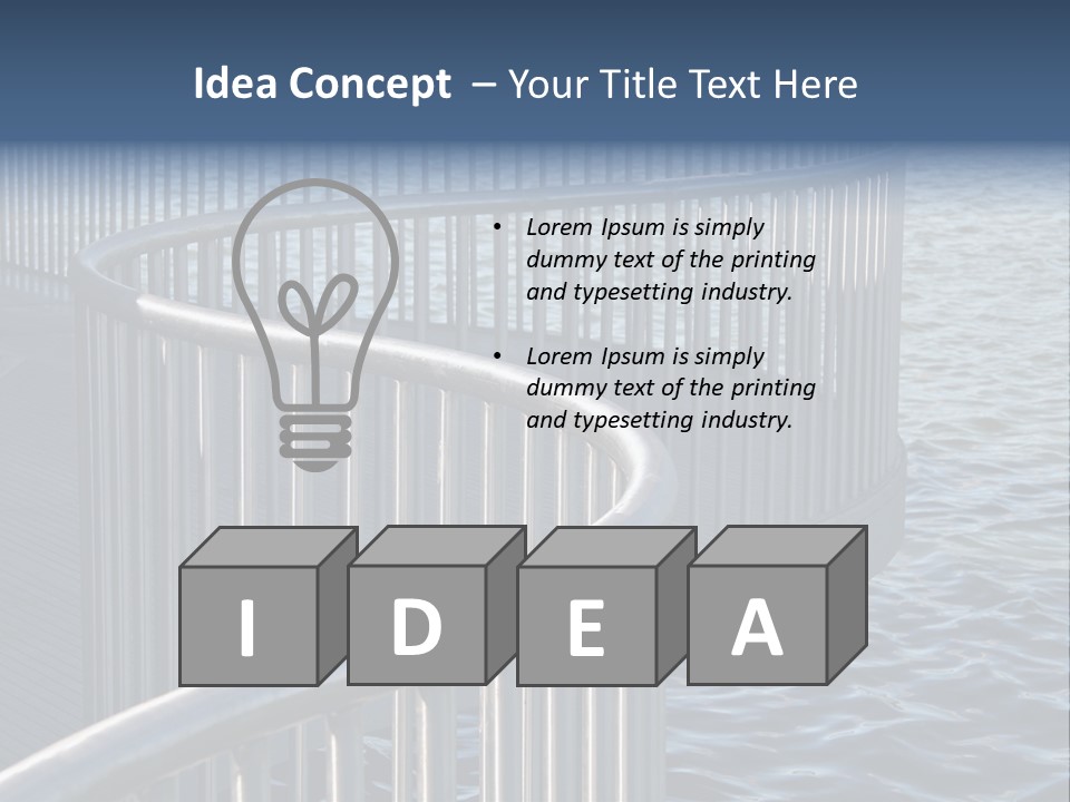 Railing Over The Water PowerPoint Template