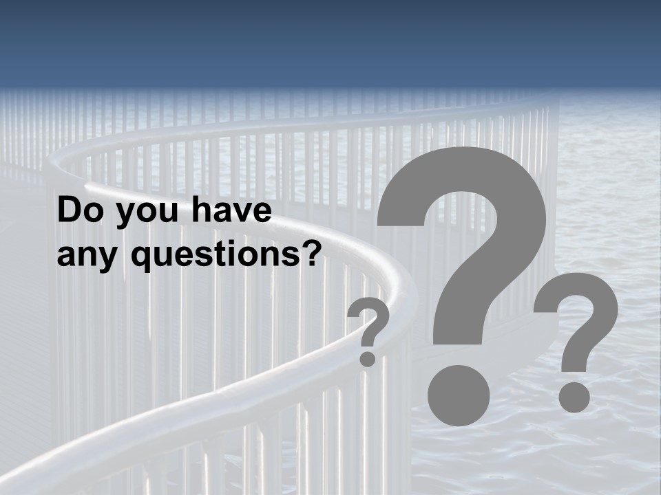 Railing Over The Water PowerPoint Template