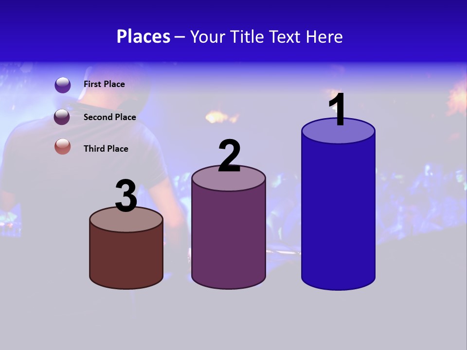 A Dj Performing In Front Of A Crowd Of People PowerPoint Template