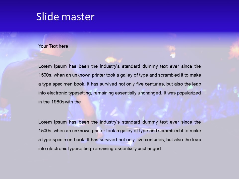 A Dj Performing In Front Of A Crowd Of People PowerPoint Template