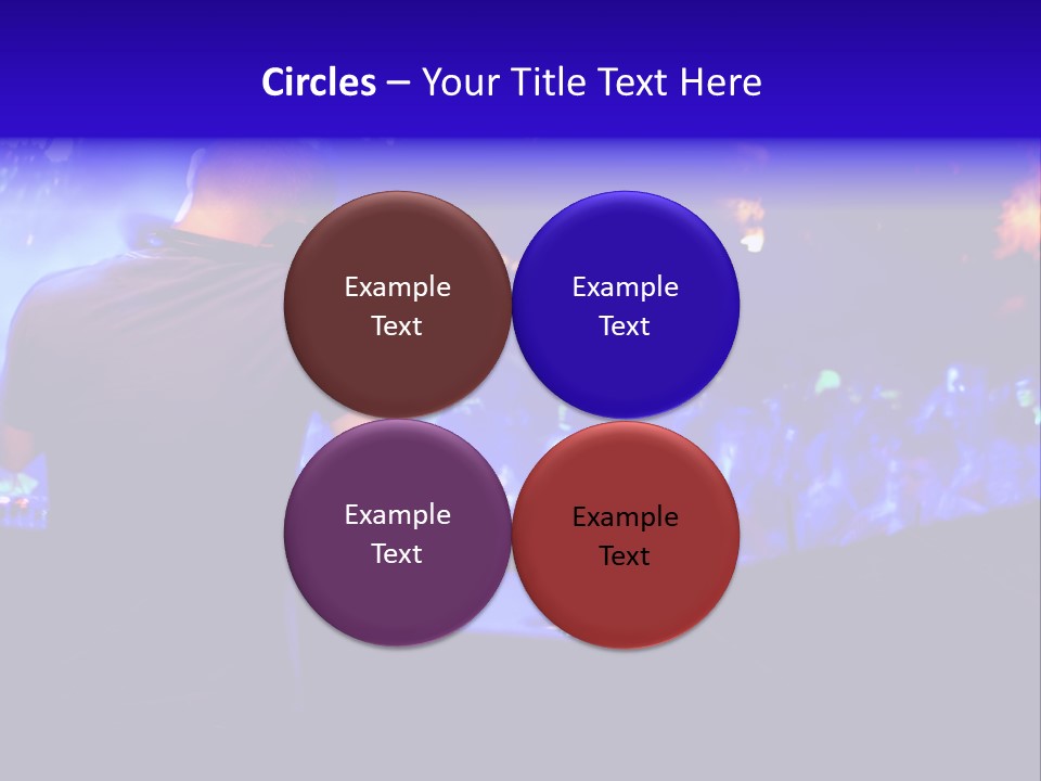 A Dj Performing In Front Of A Crowd Of People PowerPoint Template