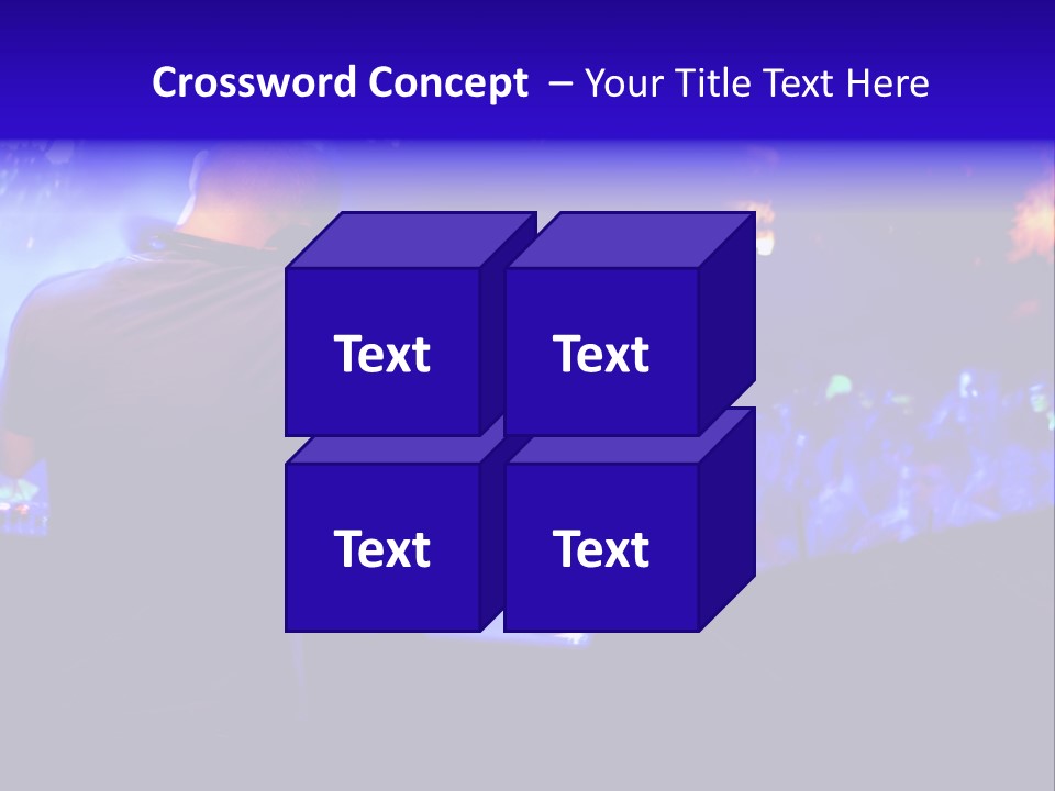 A Dj Performing In Front Of A Crowd Of People PowerPoint Template