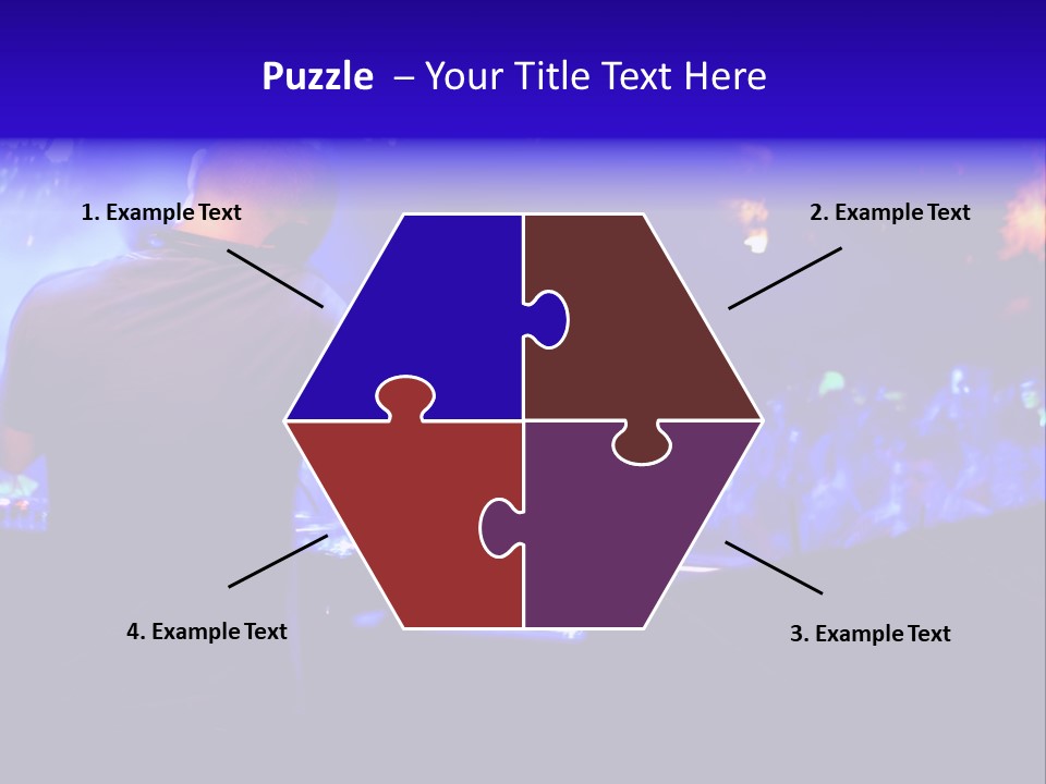 A Dj Performing In Front Of A Crowd Of People PowerPoint Template