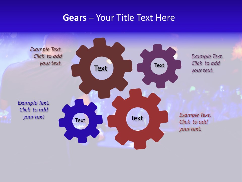 A Dj Performing In Front Of A Crowd Of People PowerPoint Template