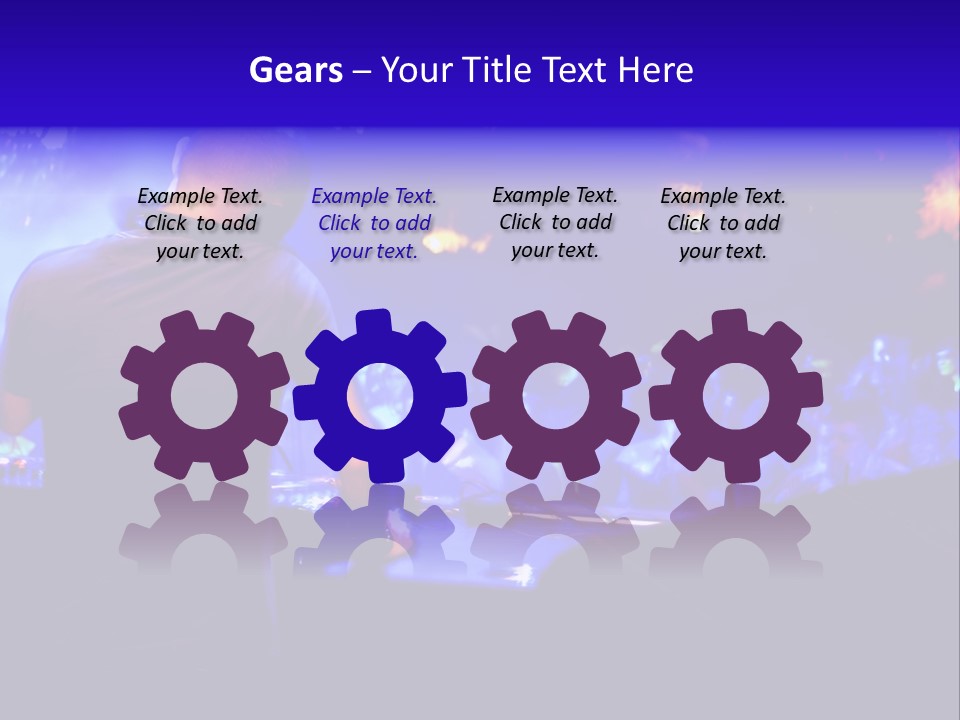 A Dj Performing In Front Of A Crowd Of People PowerPoint Template