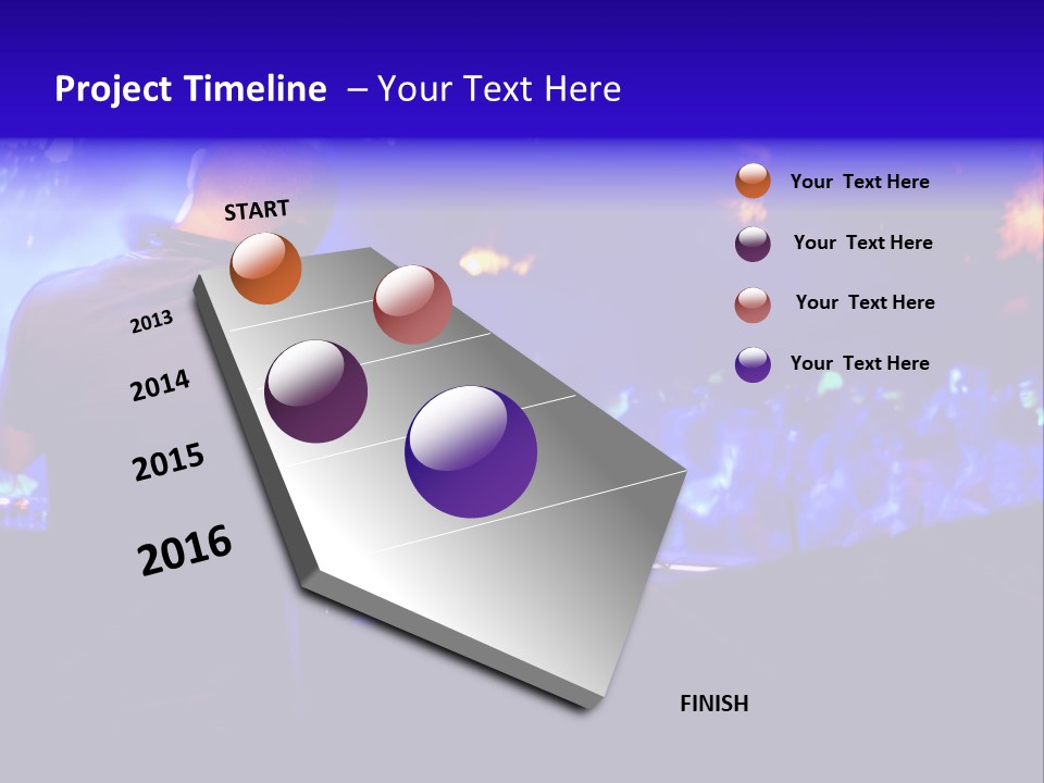 A Dj Performing In Front Of A Crowd Of People PowerPoint Template