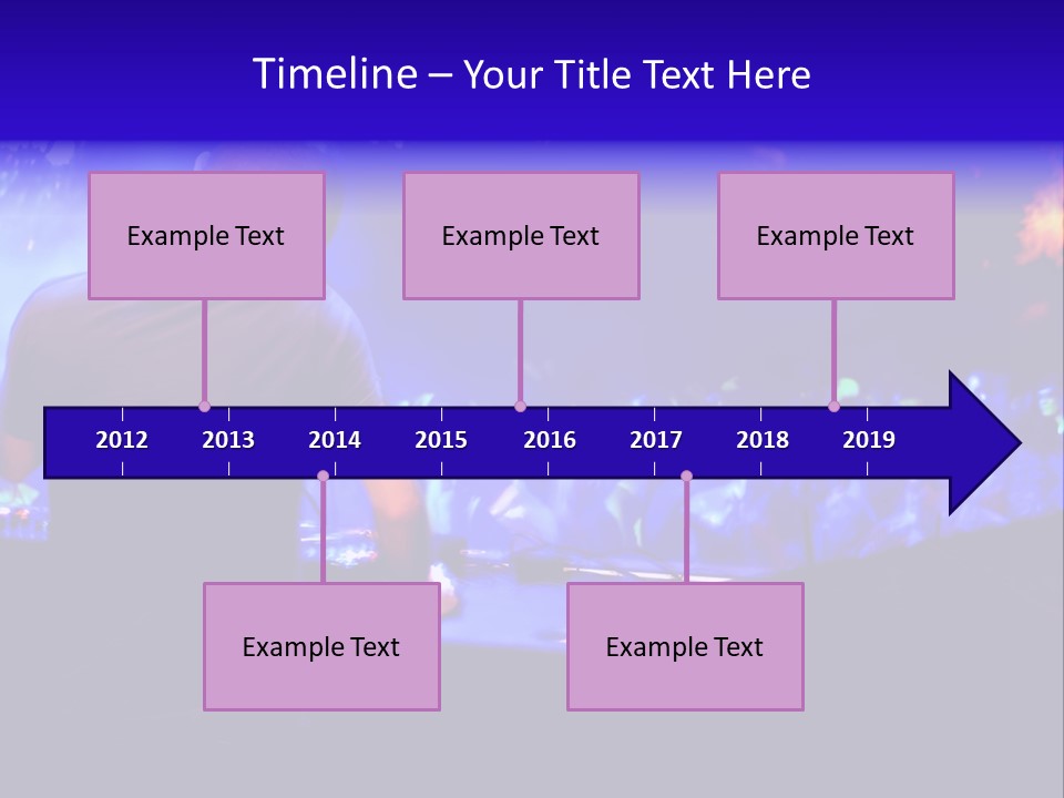 A Dj Performing In Front Of A Crowd Of People PowerPoint Template
