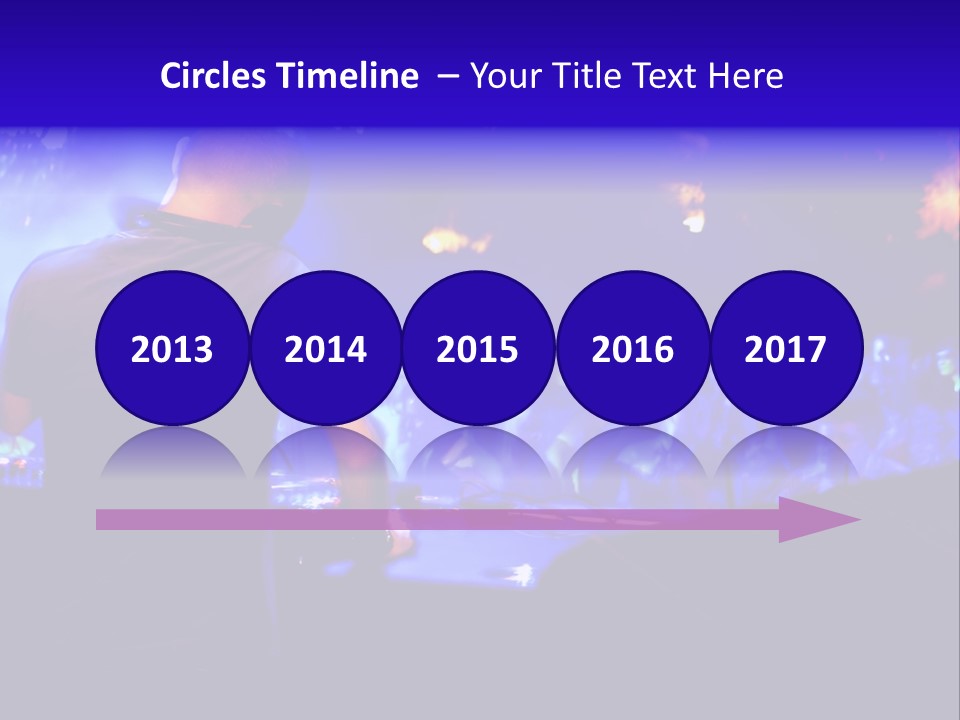 A Dj Performing In Front Of A Crowd Of People PowerPoint Template