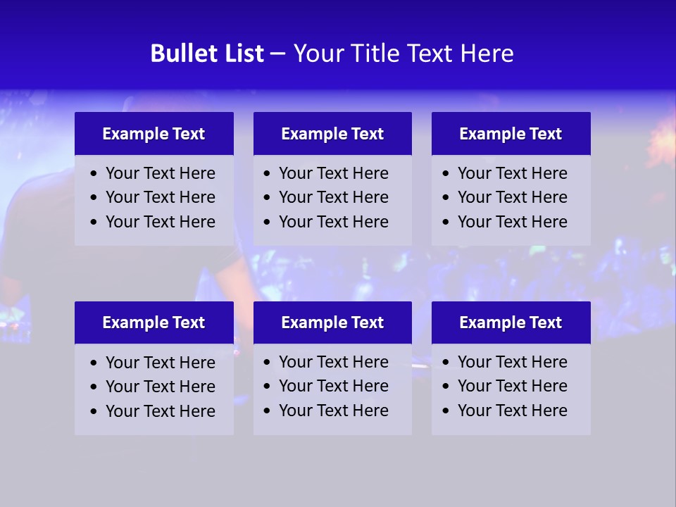 A Dj Performing In Front Of A Crowd Of People PowerPoint Template