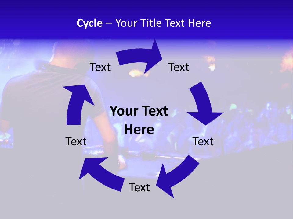 A Dj Performing In Front Of A Crowd Of People PowerPoint Template