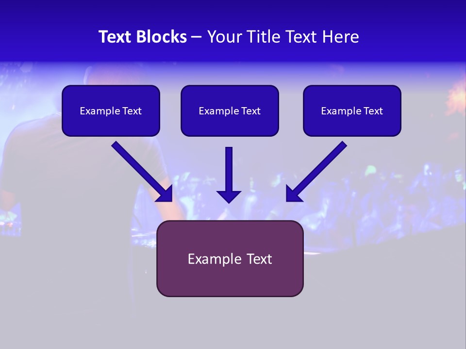 A Dj Performing In Front Of A Crowd Of People PowerPoint Template
