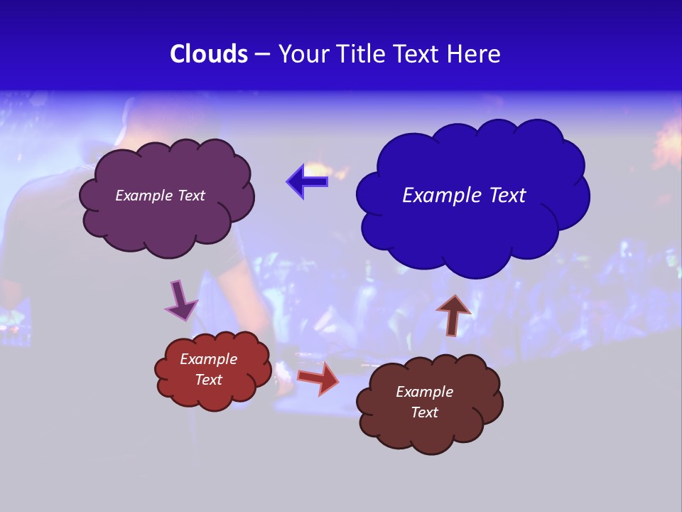 A Dj Performing In Front Of A Crowd Of People PowerPoint Template
