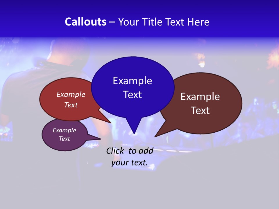 A Dj Performing In Front Of A Crowd Of People PowerPoint Template