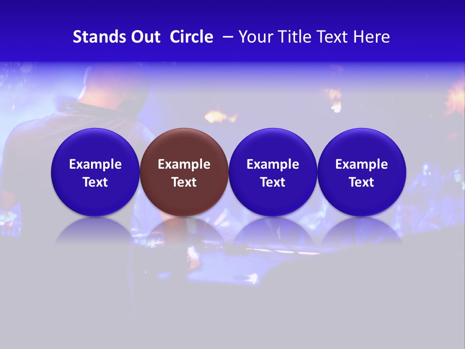 A Dj Performing In Front Of A Crowd Of People PowerPoint Template