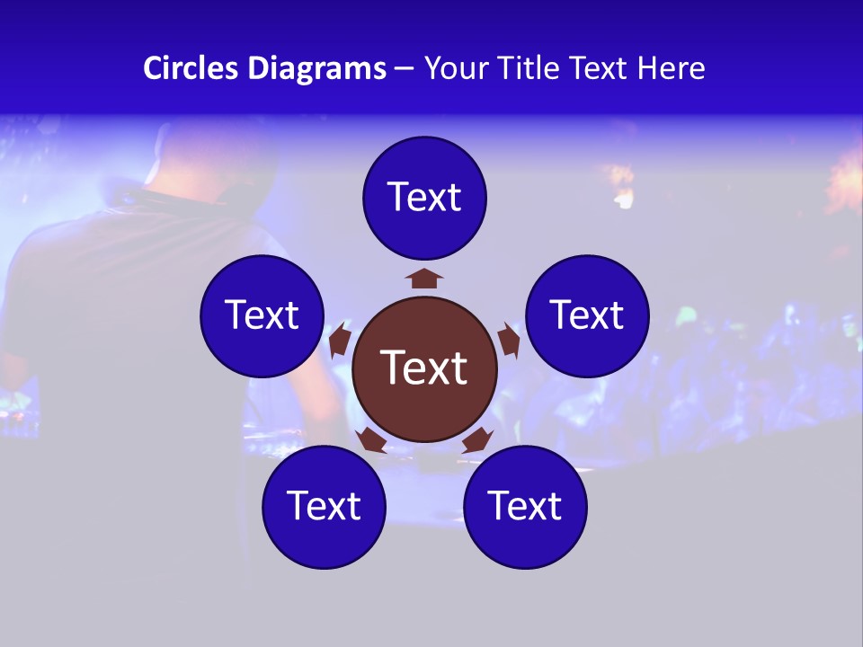 A Dj Performing In Front Of A Crowd Of People PowerPoint Template