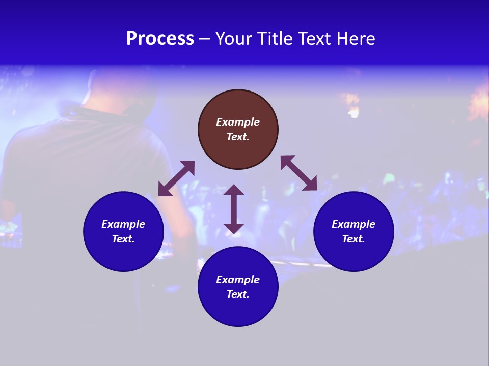 A Dj Performing In Front Of A Crowd Of People PowerPoint Template