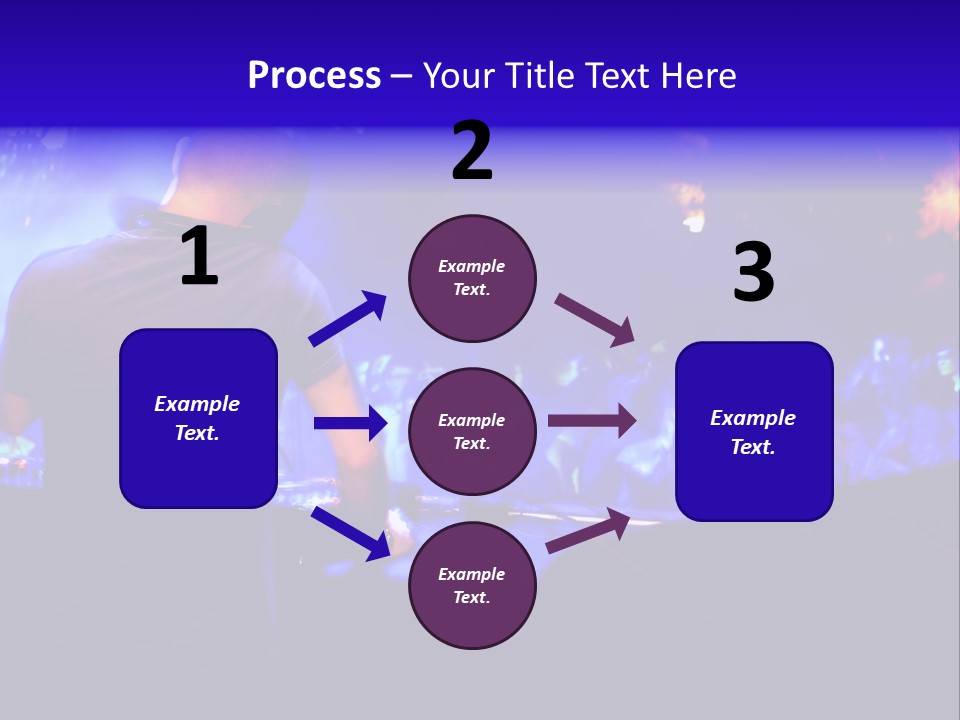 A Dj Performing In Front Of A Crowd Of People PowerPoint Template
