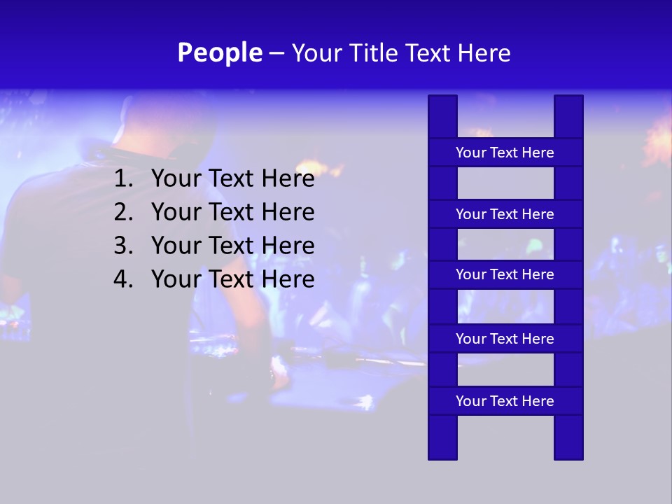 A Dj Performing In Front Of A Crowd Of People PowerPoint Template