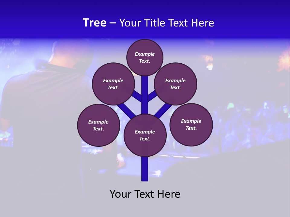 A Dj Performing In Front Of A Crowd Of People PowerPoint Template