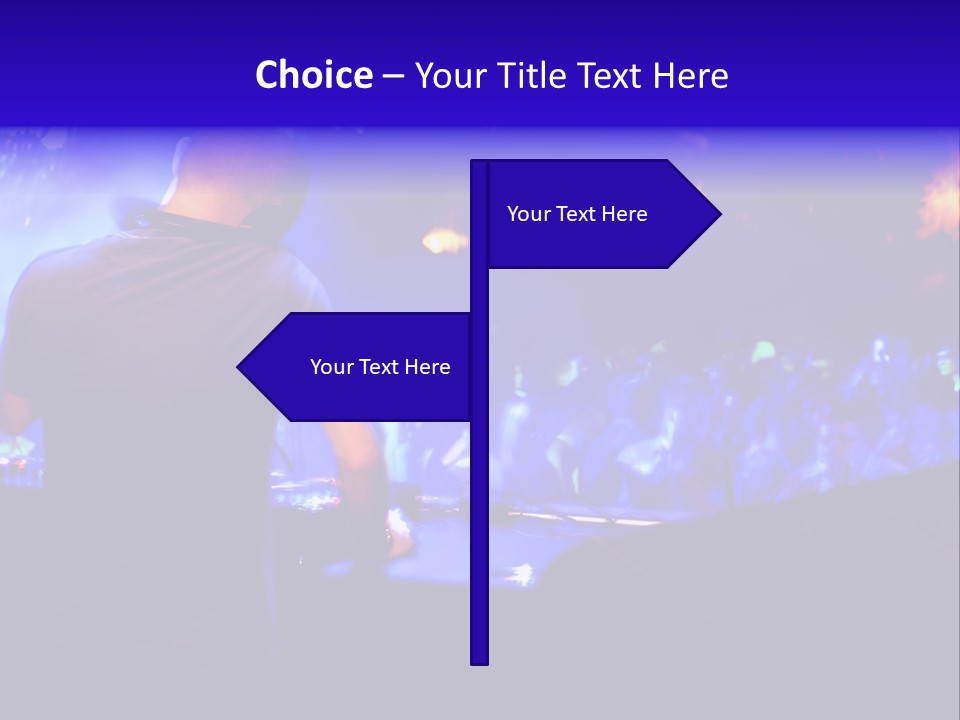 A Dj Performing In Front Of A Crowd Of People PowerPoint Template