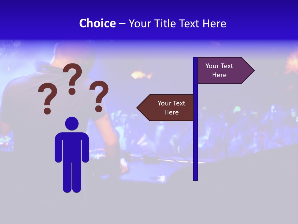 A Dj Performing In Front Of A Crowd Of People PowerPoint Template