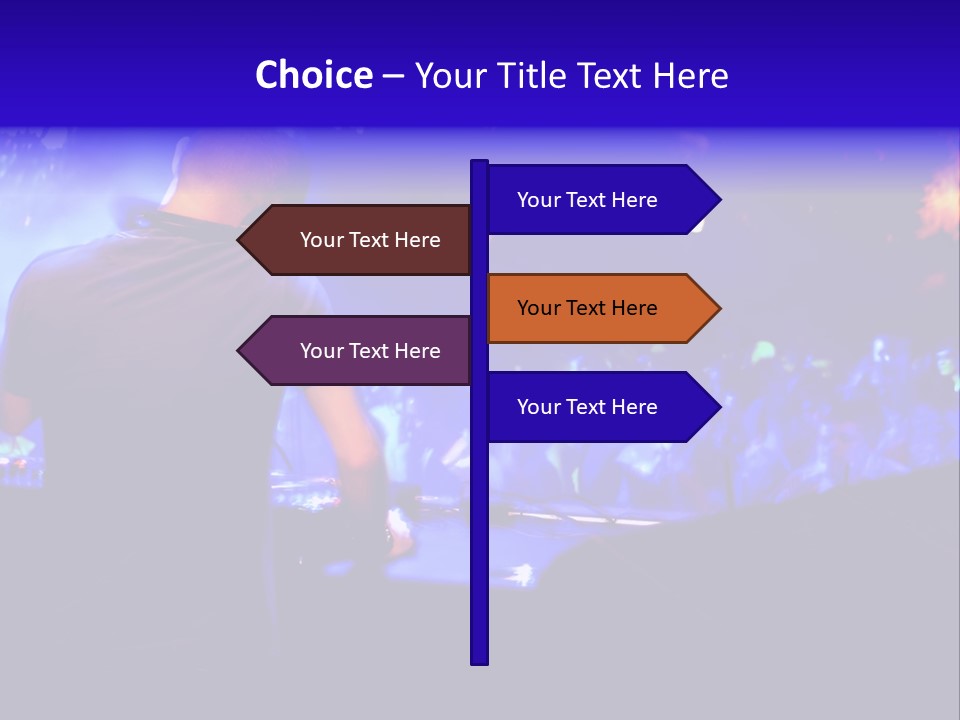 A Dj Performing In Front Of A Crowd Of People PowerPoint Template