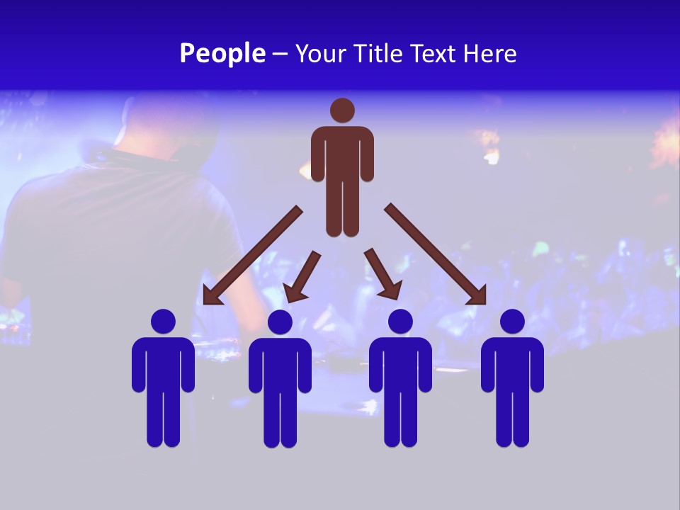 A Dj Performing In Front Of A Crowd Of People PowerPoint Template