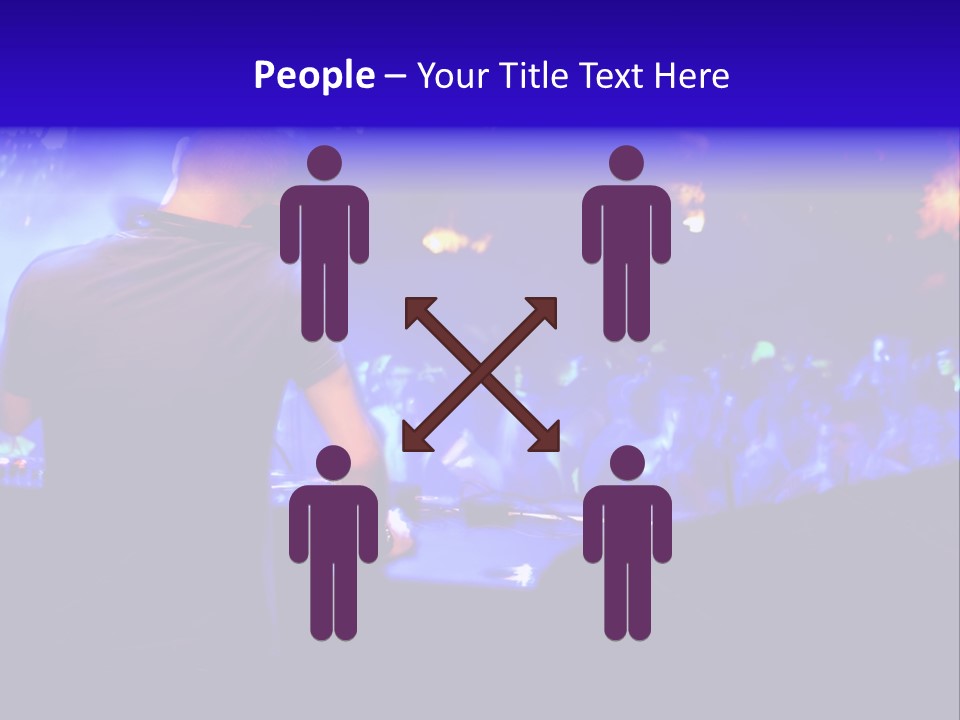 A Dj Performing In Front Of A Crowd Of People PowerPoint Template