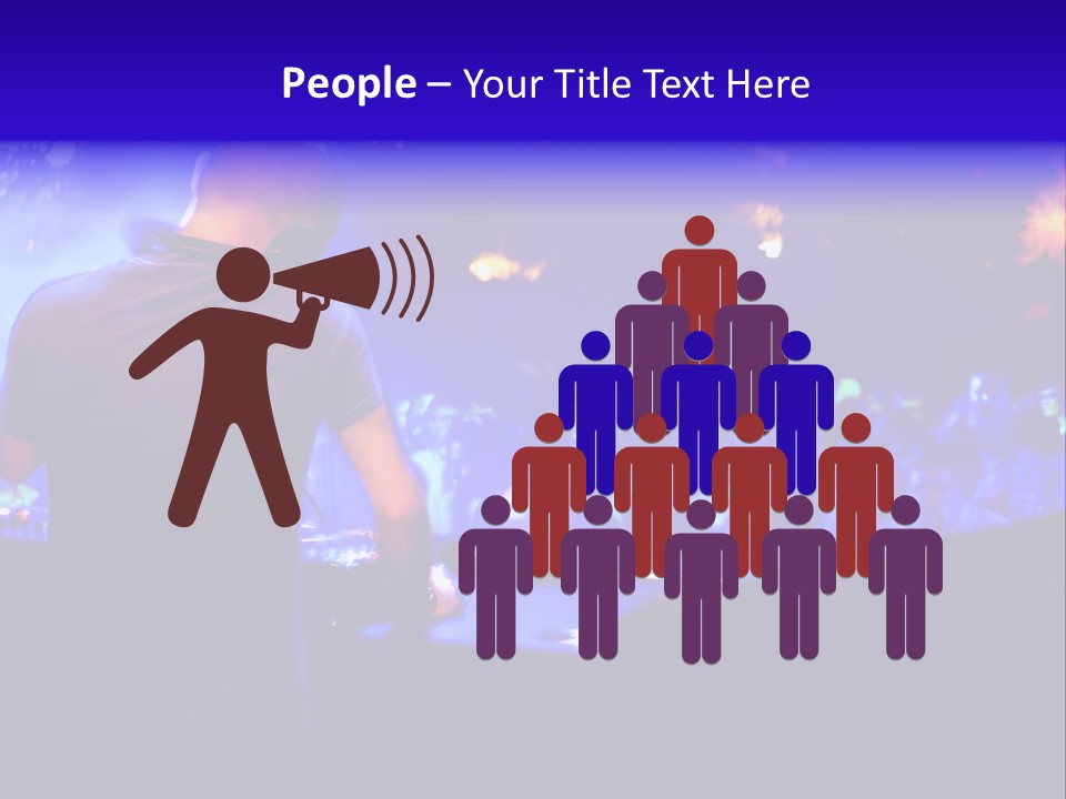 A Dj Performing In Front Of A Crowd Of People PowerPoint Template