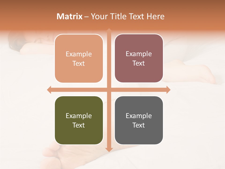 Beautiful Girl Sleeping On A White Bed PowerPoint Template