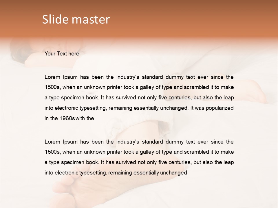 Beautiful Girl Sleeping On A White Bed PowerPoint Template