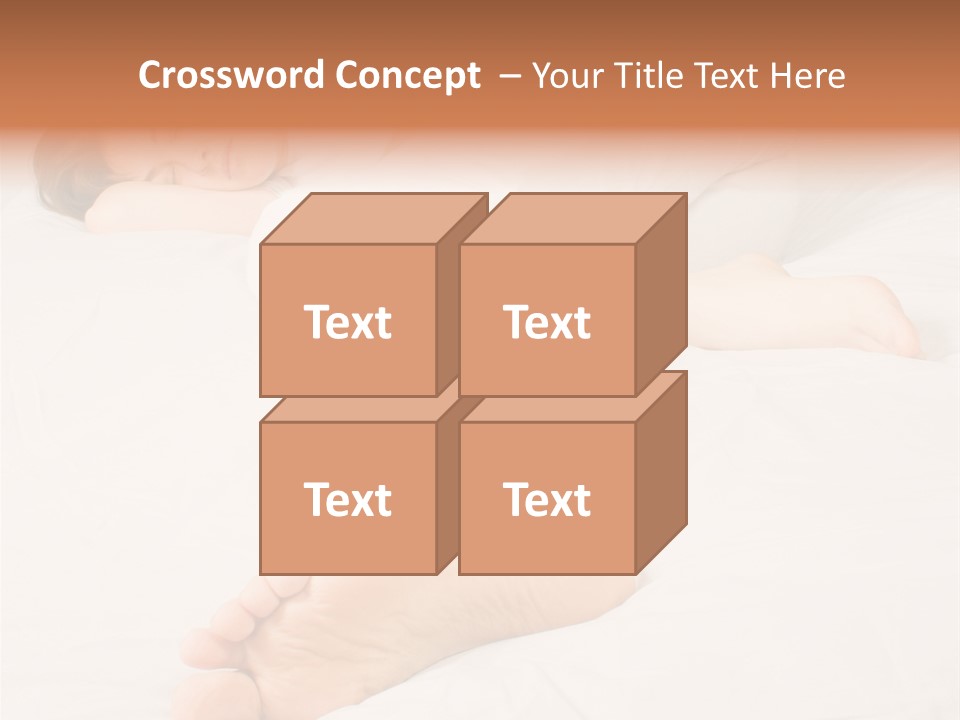 Beautiful Girl Sleeping On A White Bed PowerPoint Template