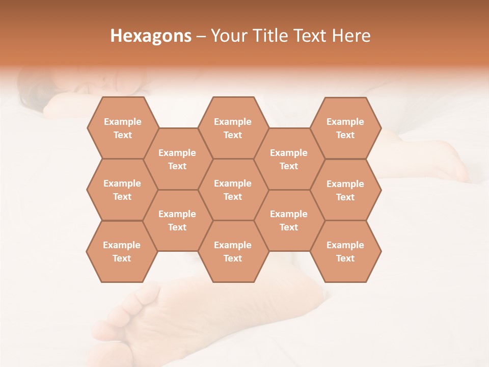 Beautiful Girl Sleeping On A White Bed PowerPoint Template