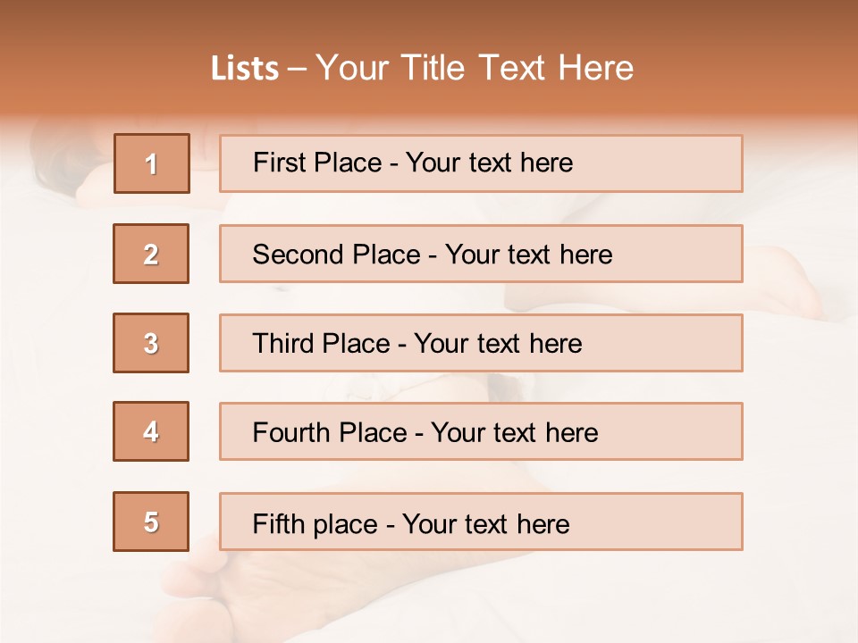 Beautiful Girl Sleeping On A White Bed PowerPoint Template