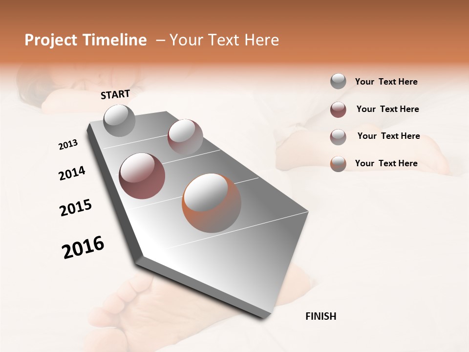 Beautiful Girl Sleeping On A White Bed PowerPoint Template