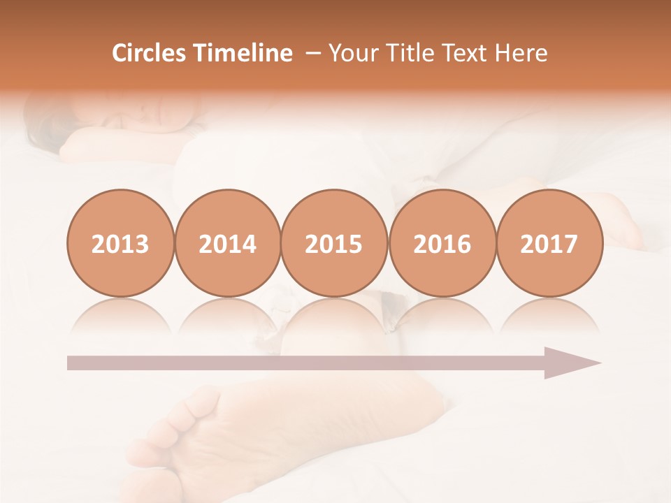 Beautiful Girl Sleeping On A White Bed PowerPoint Template