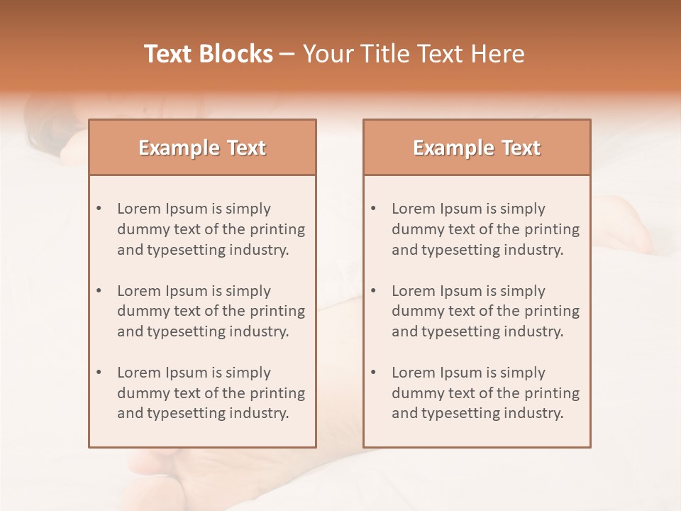 Beautiful Girl Sleeping On A White Bed PowerPoint Template