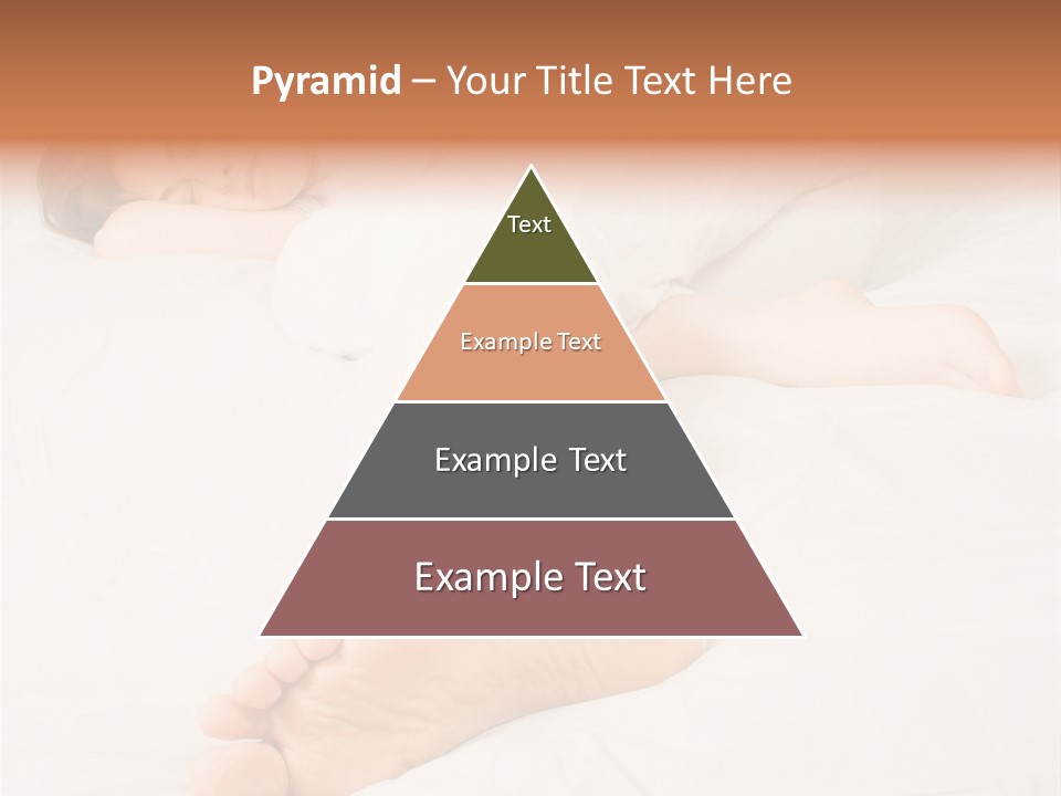 Beautiful Girl Sleeping On A White Bed PowerPoint Template