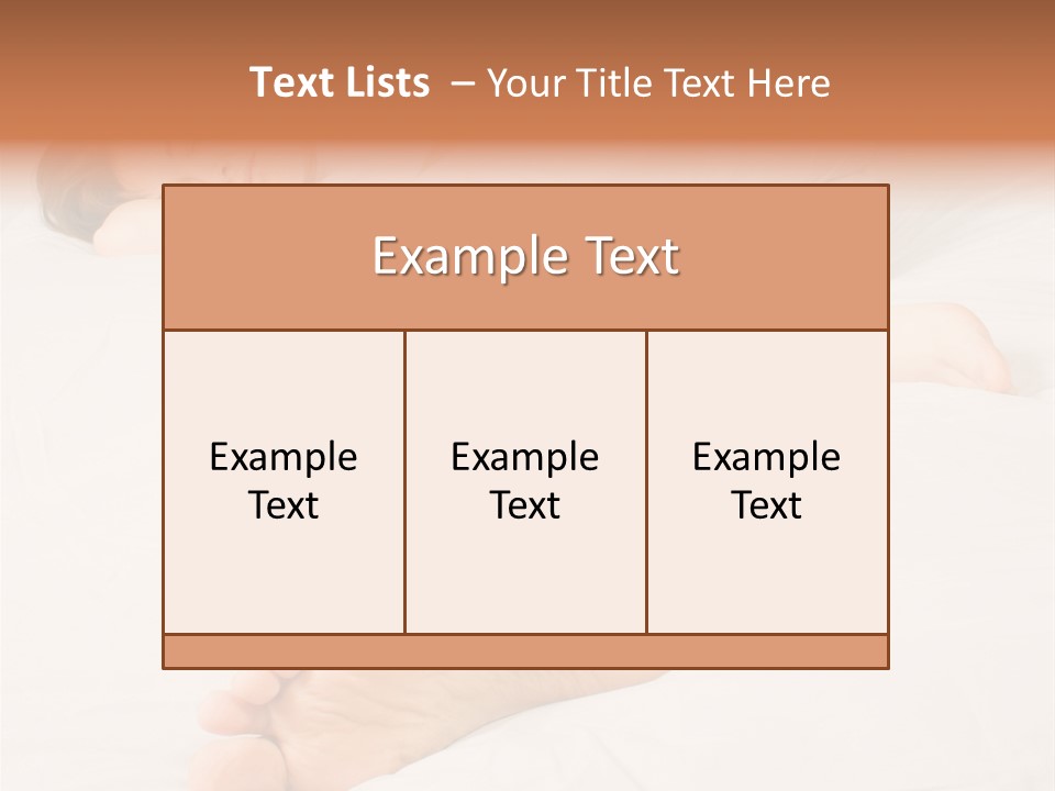 Beautiful Girl Sleeping On A White Bed PowerPoint Template