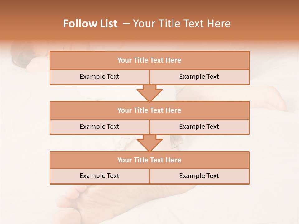 Beautiful Girl Sleeping On A White Bed PowerPoint Template