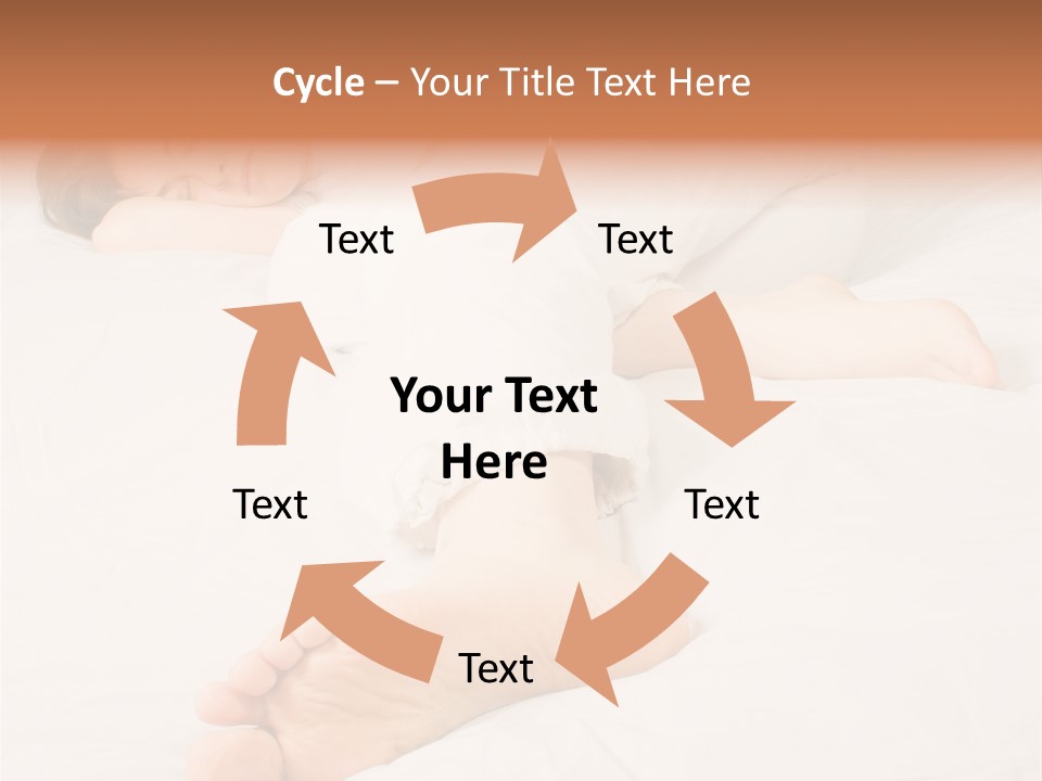 Beautiful Girl Sleeping On A White Bed PowerPoint Template