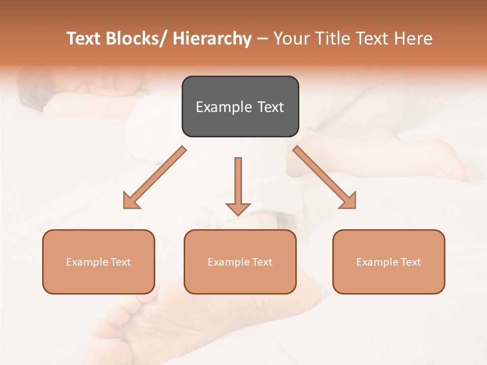 Beautiful Girl Sleeping On A White Bed PowerPoint Template